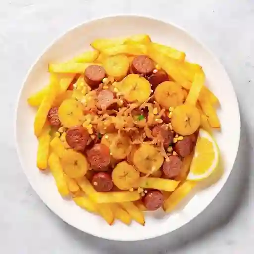 Salchipapa personal la madurita