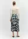 Falda Quanti Azul Talla XS Mujer Mango
