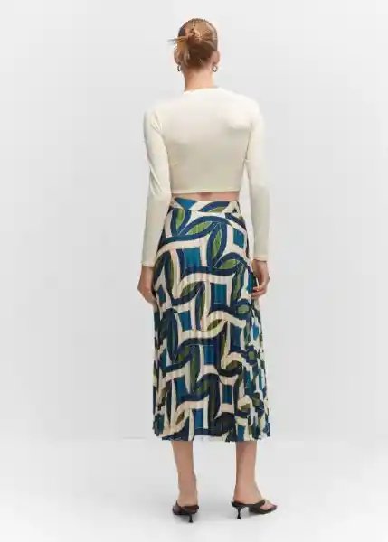 Falda Quanti Azul Talla XS Mujer Mango