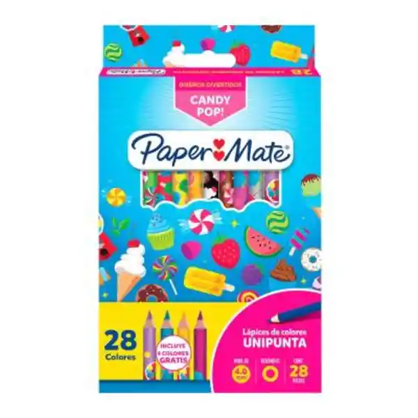Lapices De Colores Paper Mate Candy Pop Unipunta