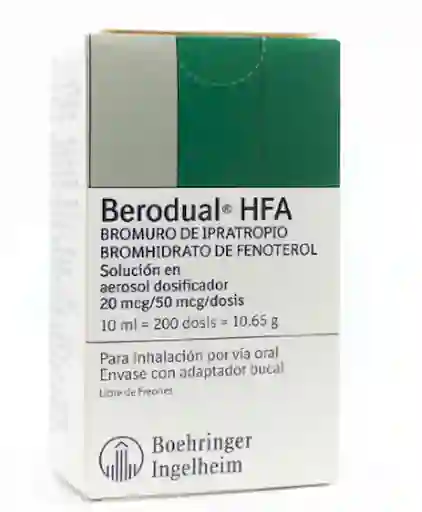 Berodual HFA Solución para Inhalación Oral (20 mcg/ 50 mcg)