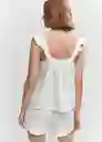 Top Bambú Blanco Talla M Mujer Mango