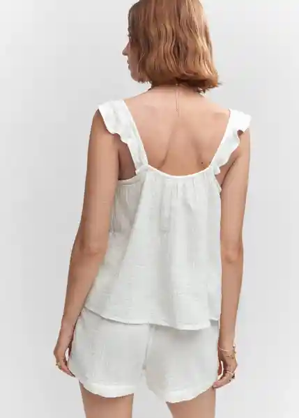 Top Bambú Blanco Talla M Mujer Mango