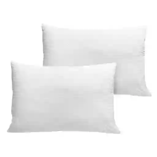 Distrihogar Set Almohadas Microfibra Blanco 50 x 70