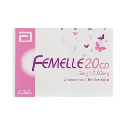 Femelle 20 CD Drospirenona (3 mg) Etinilestradiol (0.02 mg)
