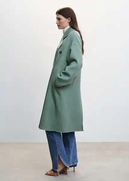 Abrigo Picarol Petróleo Talla L Mujer Mango