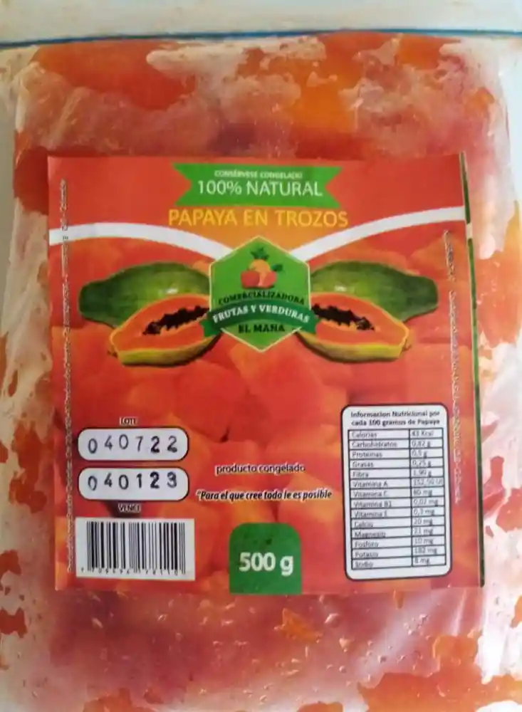 Papaya en Trozos