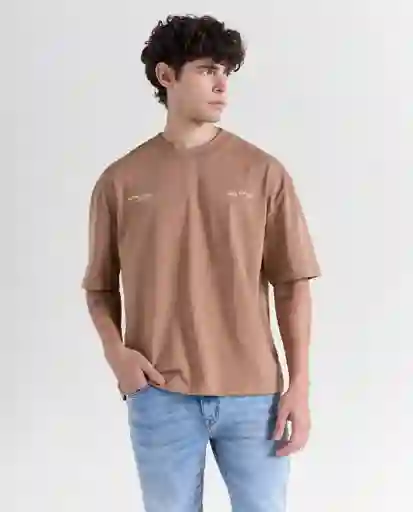 Camiseta Hombre Café Talla M 849G034_CAF171322 Americanino