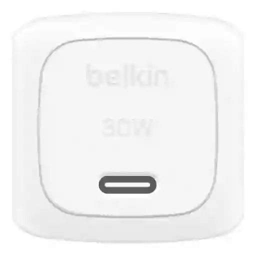 Belkin Adaptador de Pared 30W Gan Usb-C + Cable Usb-C White