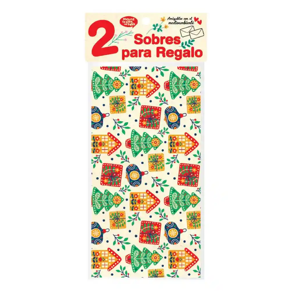 Sobre Regalo Navidad X2 Mouse Digital 350063