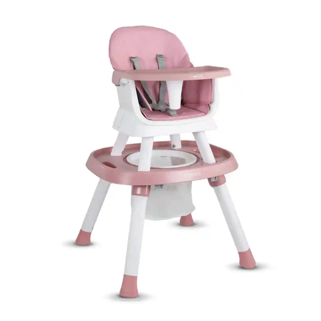 Silla Comedor Para Bebé Infantil Escritorio Steps Premium 12 en 1 Rosado