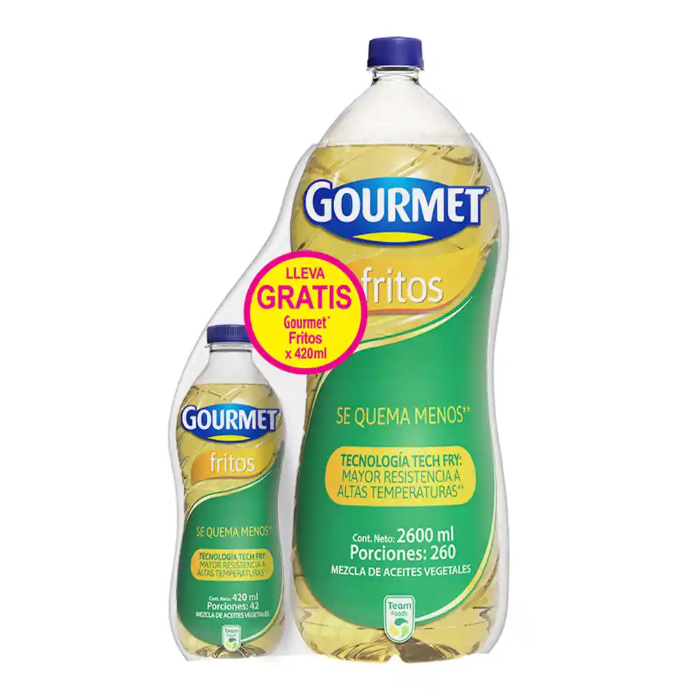 Aceite Gourmet Fritos X 2600 Ml Gratis