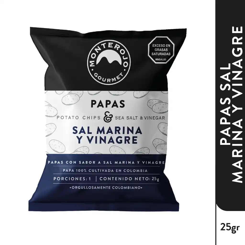 Papas Sal marina y Vinagre 25gr MonteRojo Gourmet