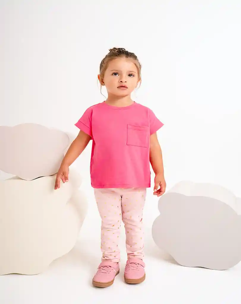 Camiseta Cuello Redondo Manga Corta en Algodón Caterina Baby Fresh Talla 5t