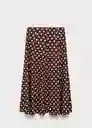 Falda Romeo Chocolate Talla 34 Mujer Mango
