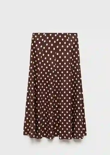 Falda Romeo Chocolate Talla 34 Mujer Mango