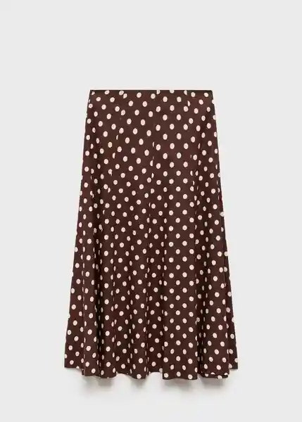 Falda Romeo Chocolate Talla 34 Mujer Mango