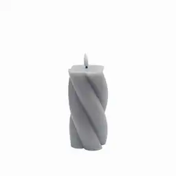 Vela Led Espiral Gris 7.5 x 15 cm Ambiente Gourmet