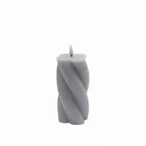 Vela Led Espiral Gris 7.5 x 15 cm Ambiente Gourmet