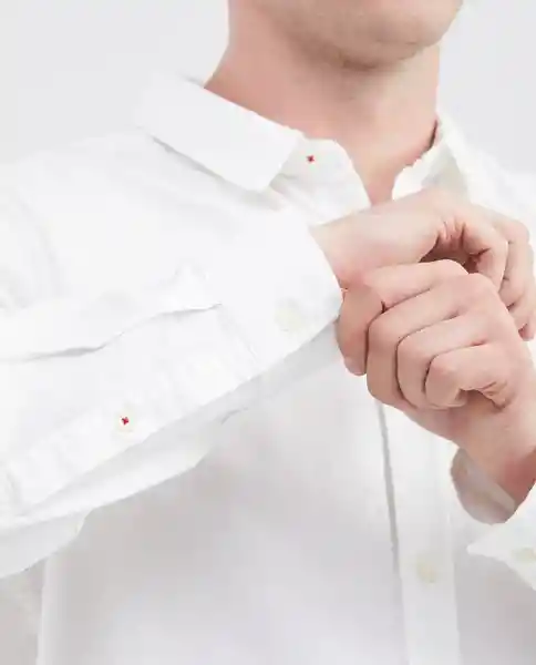 Camisa Oxford Duck Masculino Blanco 0 Claro Talla M Chevignon