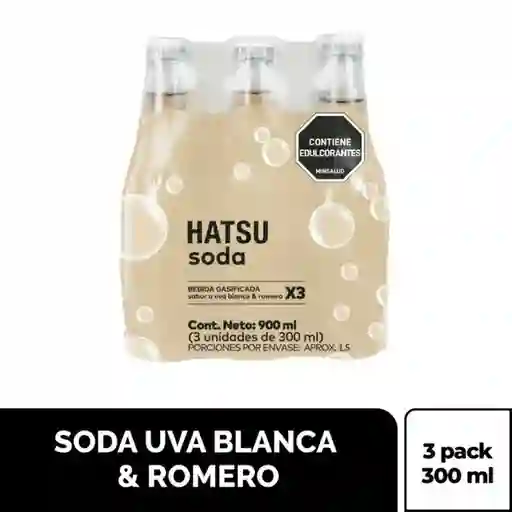 Hatsu Soda de Uva Blanca y Romero