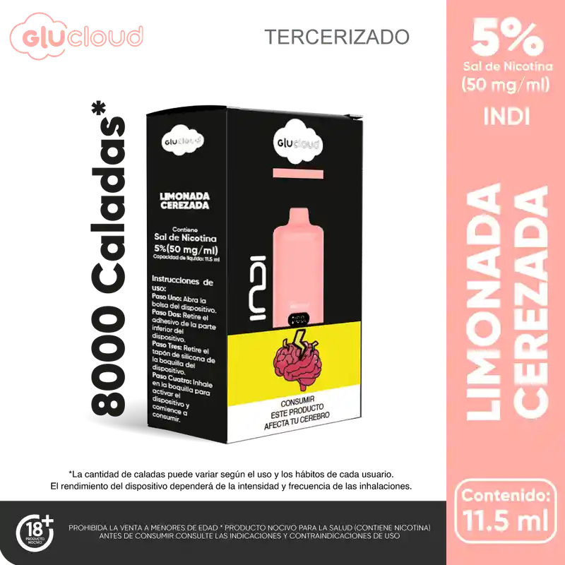 Glucloud Vapeador Limonada Cerezada Indi