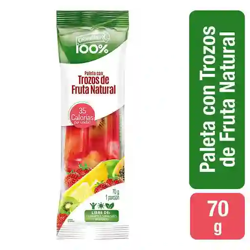 Colombina 100% Paleta con Trozos de Fruta Natural