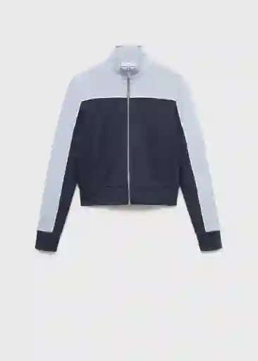 Chaqueta Cloti Azul Talla M Mujer Mango