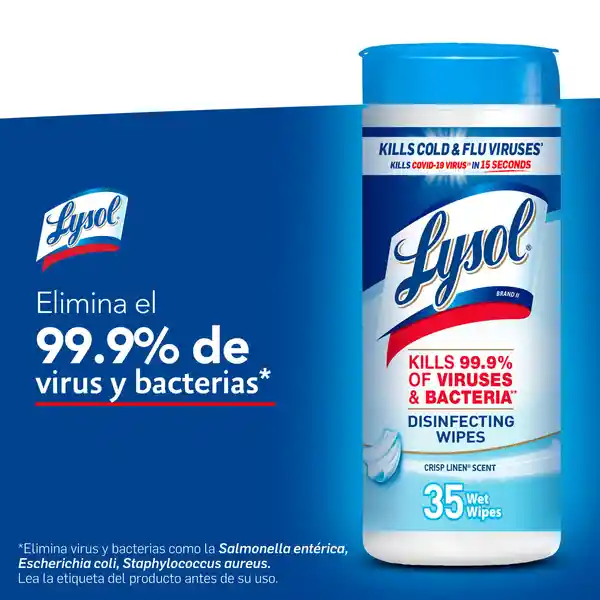 Lysol Toalla Desinfectante Crisp Linen