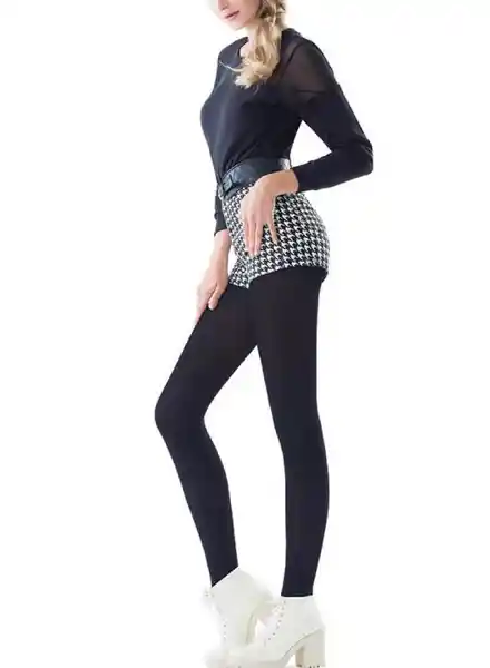 Tall Media Pantalón Opaque Mujer Negro a M Tall