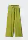 Pantalón Tilly-L Verde Talla M Mujer Mango