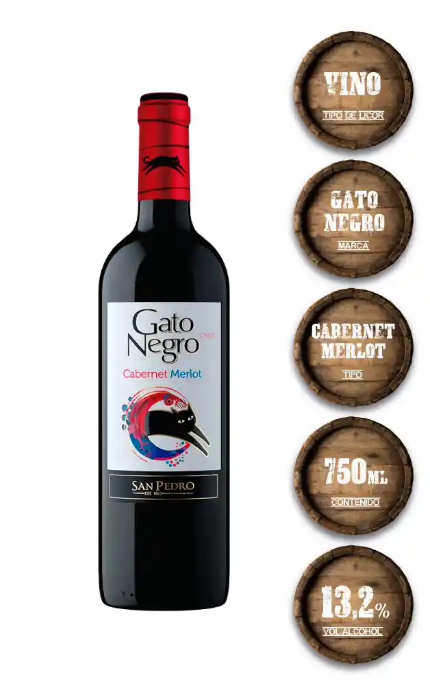 Gato Negro Vino Tinto Cabernet Sauvignon/Merlot