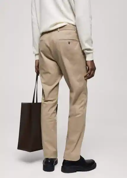 Pantalón Barna Beige Talla 38 Hombre Mango