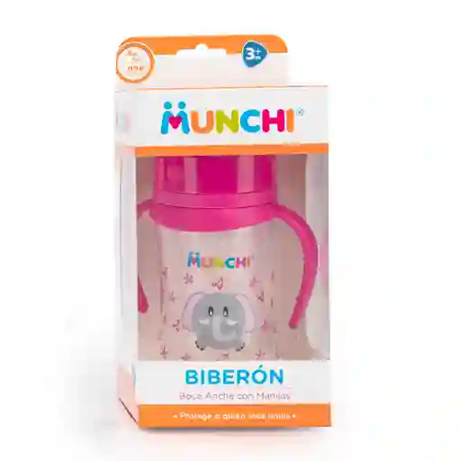 Munchi Biberón para Bebé de Boca Ancha con Manijas 