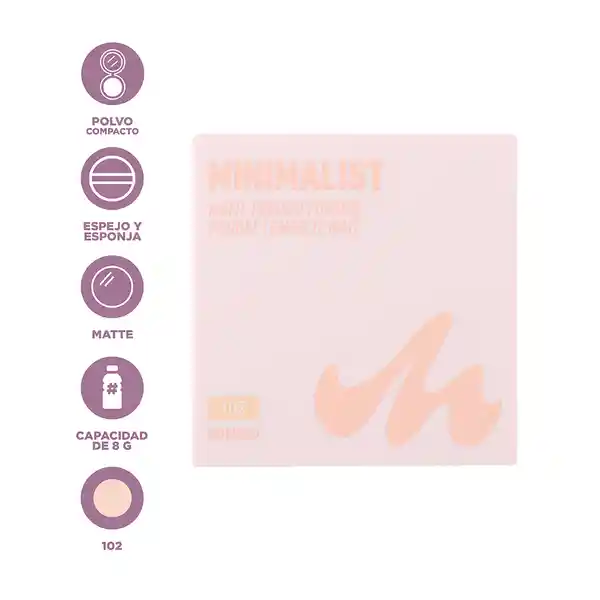 Polvo Compacto Mate Serie Minimalist 102 Miniso