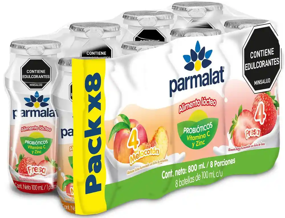 Alimento Parmalat Lacteo Fermentado Dulce Fresa (8 Unidad)