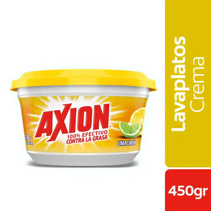 Lavaplatos en Crema Axion Lima Limon 450g