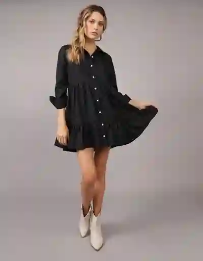 Vestido Mujer Negro Talla SMALL 8049001 American Eagle