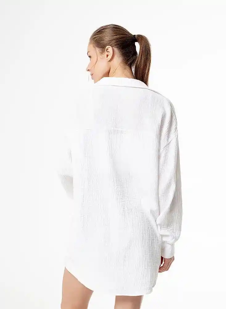 Camisa Manga Larga L-blanco