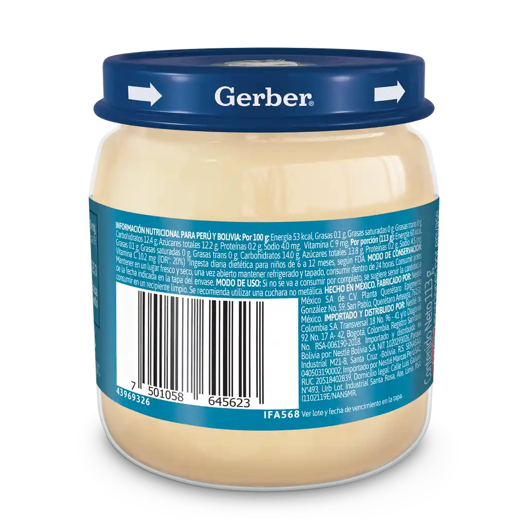 Compota GERBER de manzana x 113g