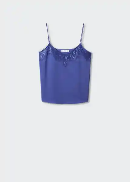 Top Pijama Venus Azul Talla S Mujer Mango