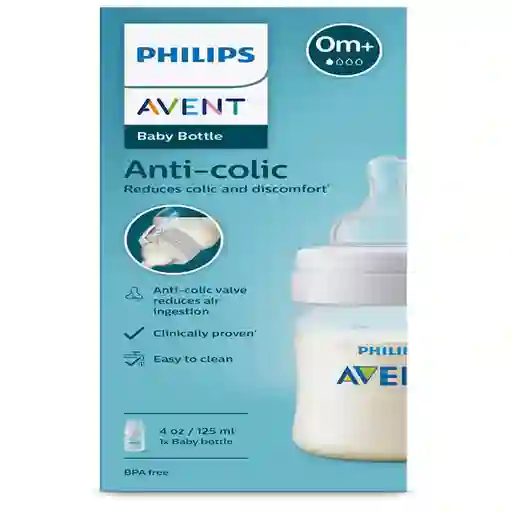 Avent Tetero Anti-Cólico 0 Meses + 4 Oz / 125 mL