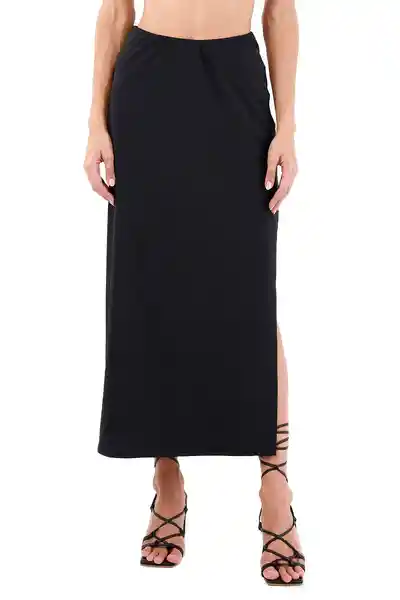Falda Larga Sunlit Negro Talla M Mercedes Campuzano