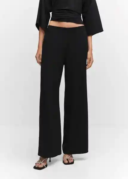 Pantalón August-A Negro Talla M Mujer Mango