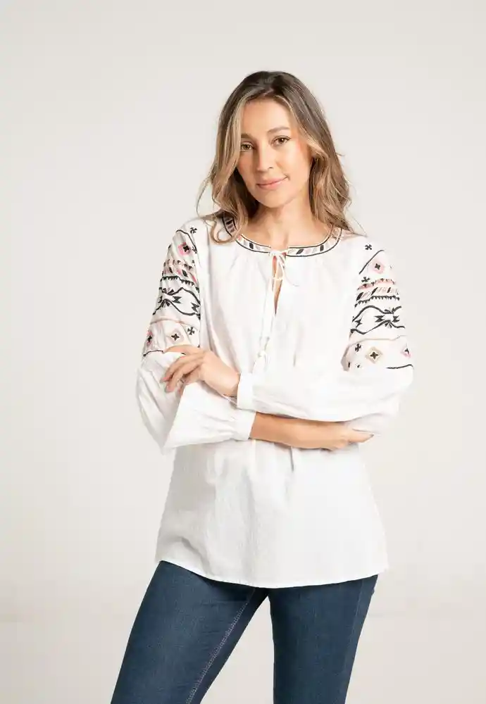 Blusa Manga Larga L-ivory