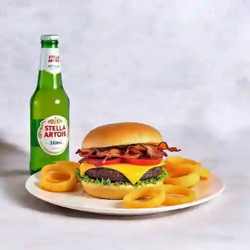 Bacon cheeseburger stellaartoisbot.330ml