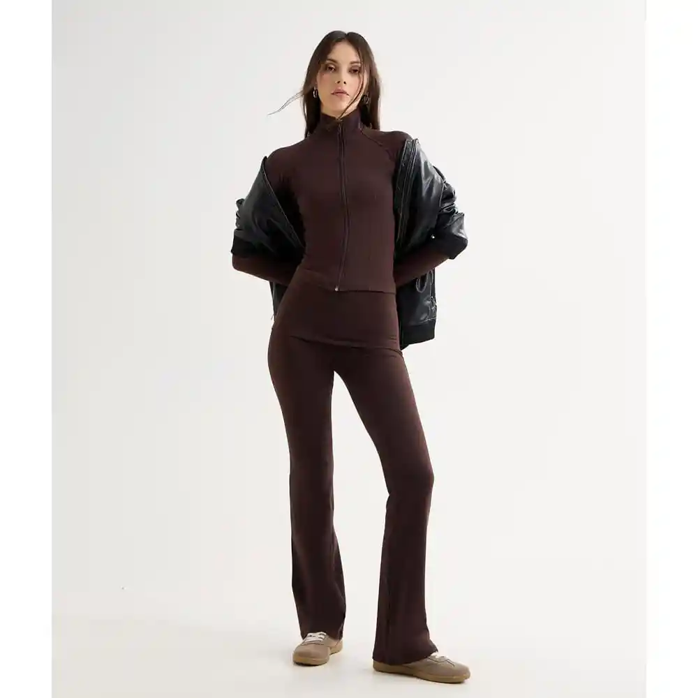 Pantalón Flare Cintura Vuelta Mujer Seven Seven Talla 10