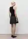 Falda Grunge Gris Talla 36 Mujer Mango