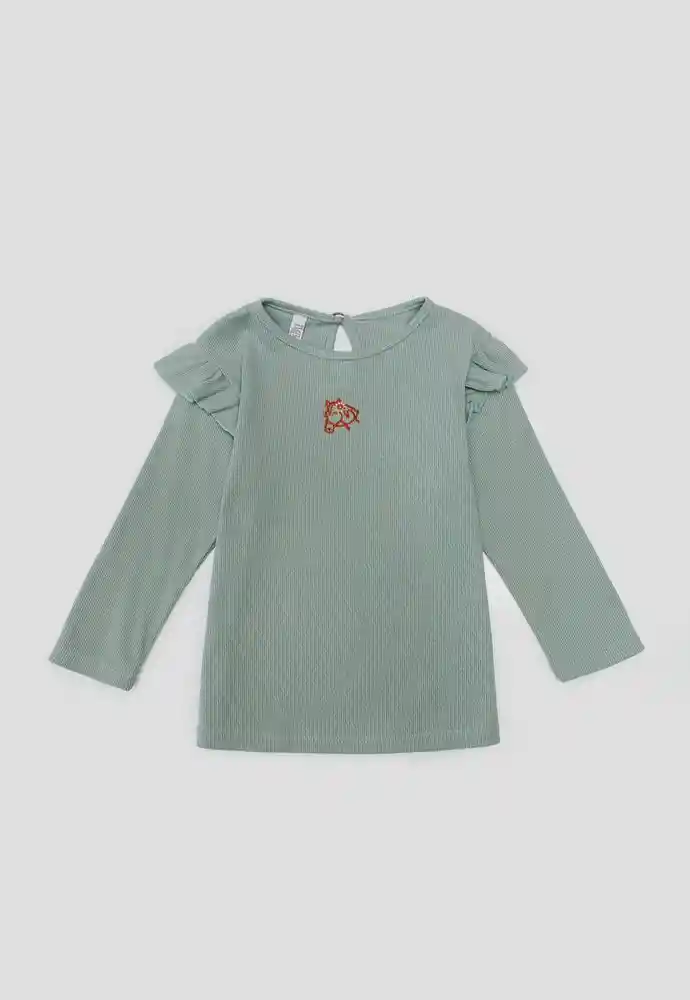 Camiseta Manga Larga 5t-verde