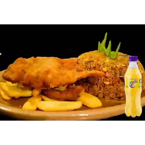 Combo Arroz Chino con Chuleta + Quatro Original 400ML